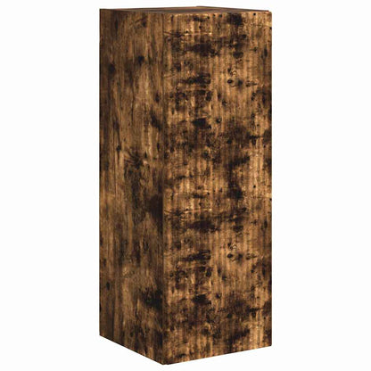 Mobile TV da parete 2 pcs Rovere fumÃ© 30 x 31 x 80 cm