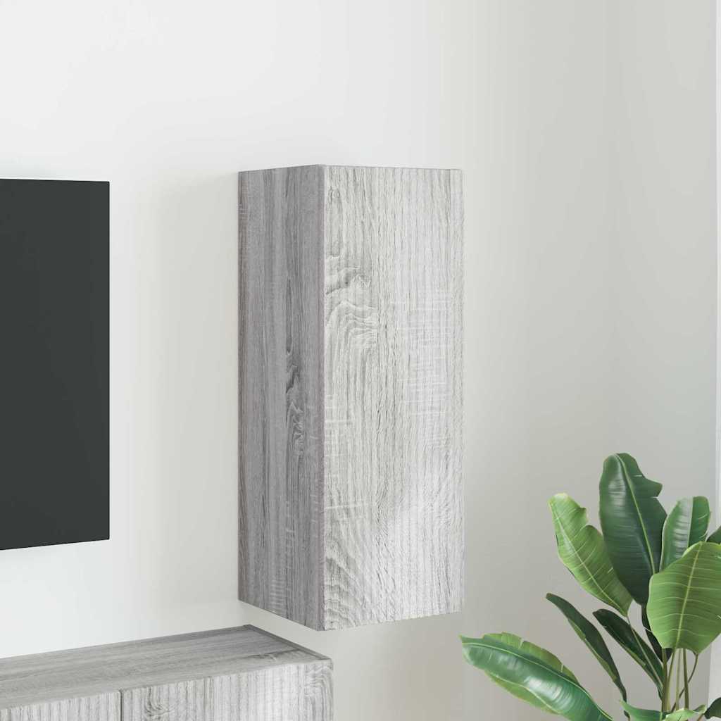 Mobile TV da parete Grigio Sonoma 30 x 31 x 80 cm