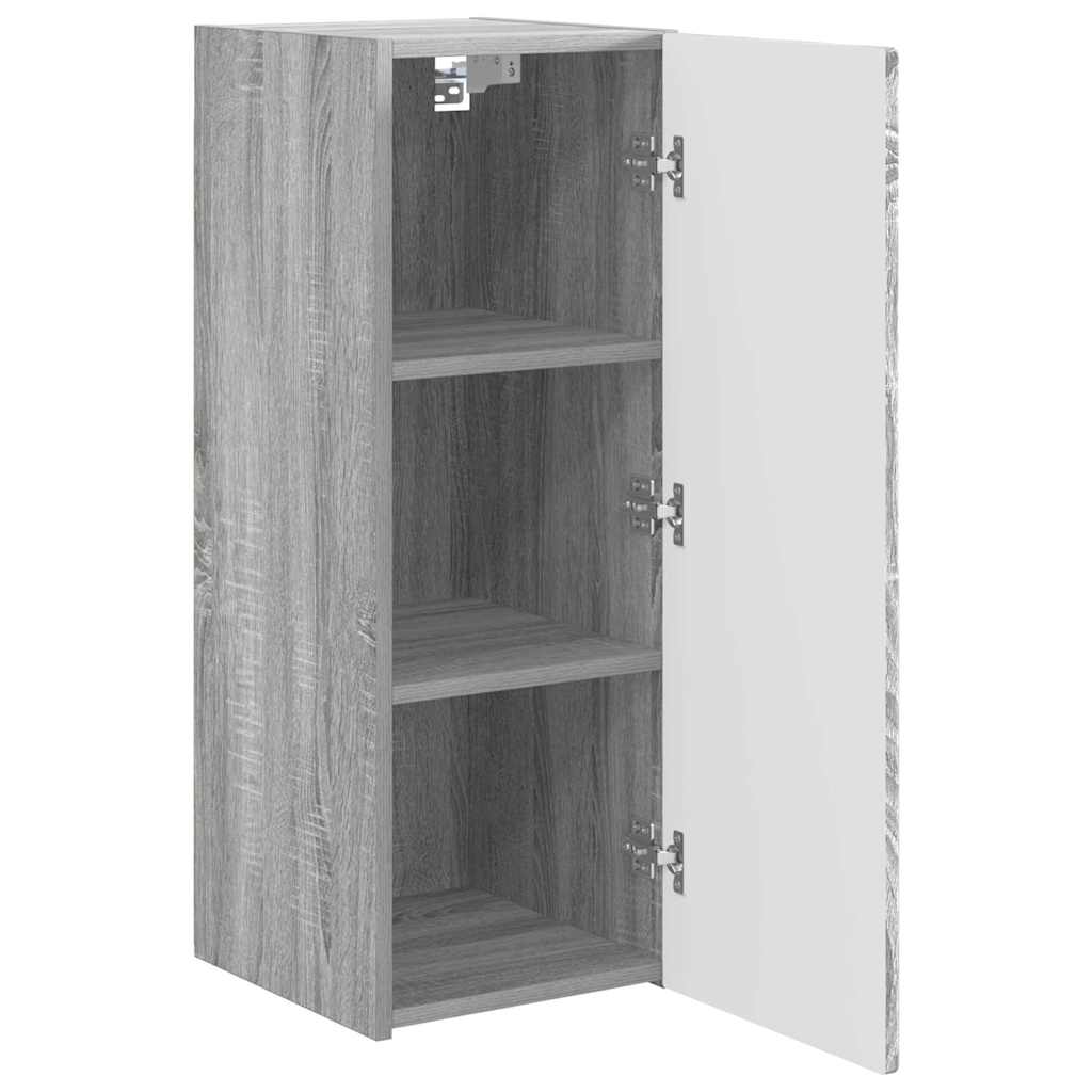 Mobile TV da parete Grigio Sonoma 30 x 31 x 80 cm
