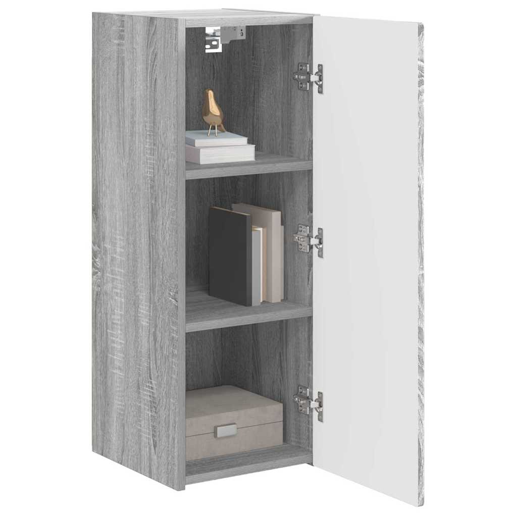 Mobile TV da parete Grigio Sonoma 30 x 31 x 80 cm