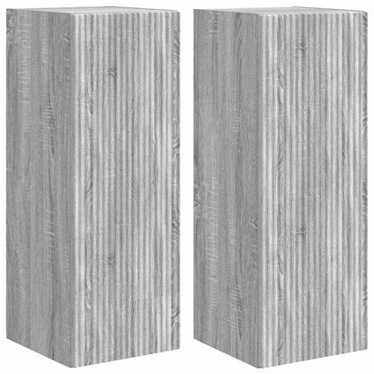 Mobile TV da parete 2 pcs Grigio Sonoma 30 x 31 x 80 cm
