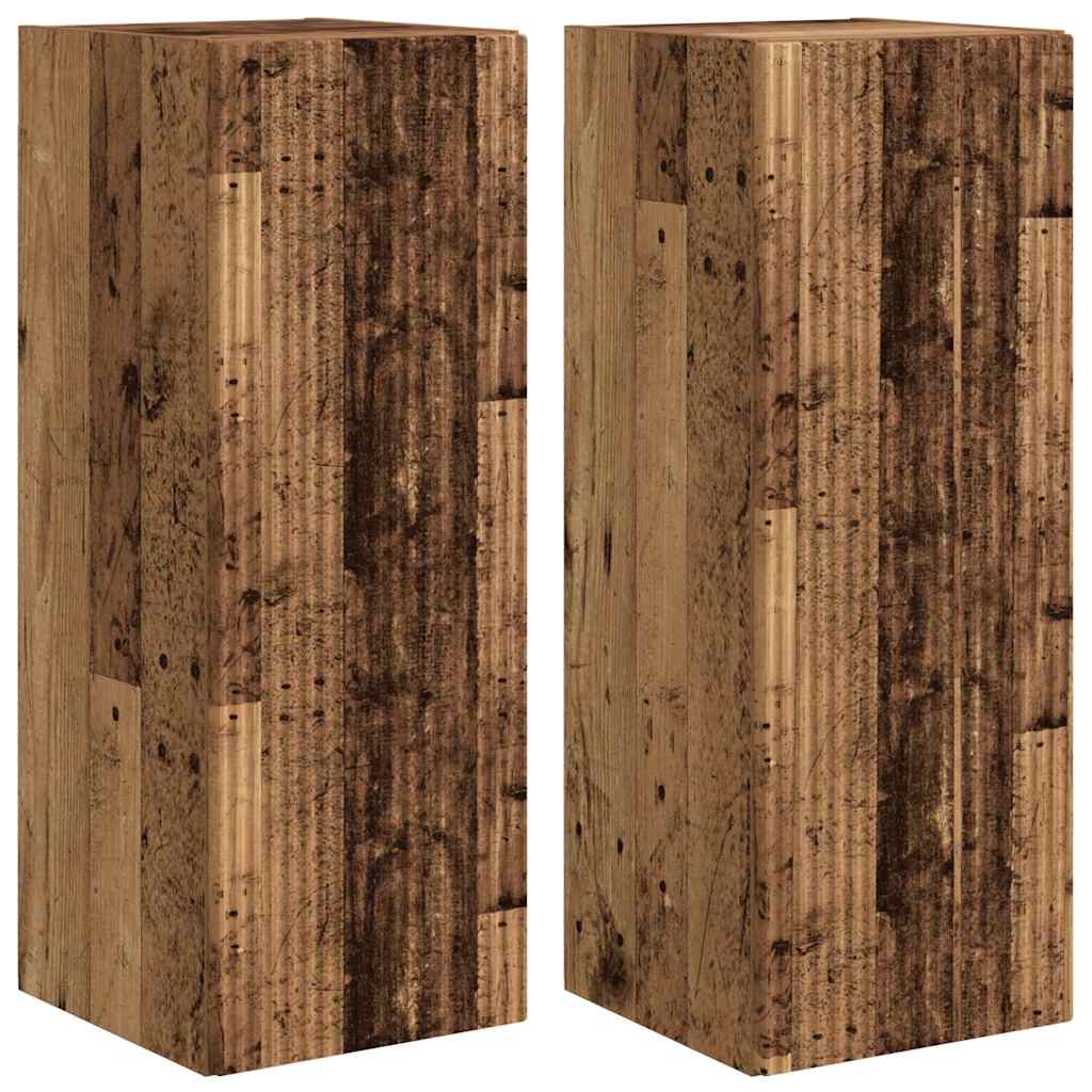 Mobile TV da parete 2 pcs Legno vecchio 30 x 31 x 80 cm