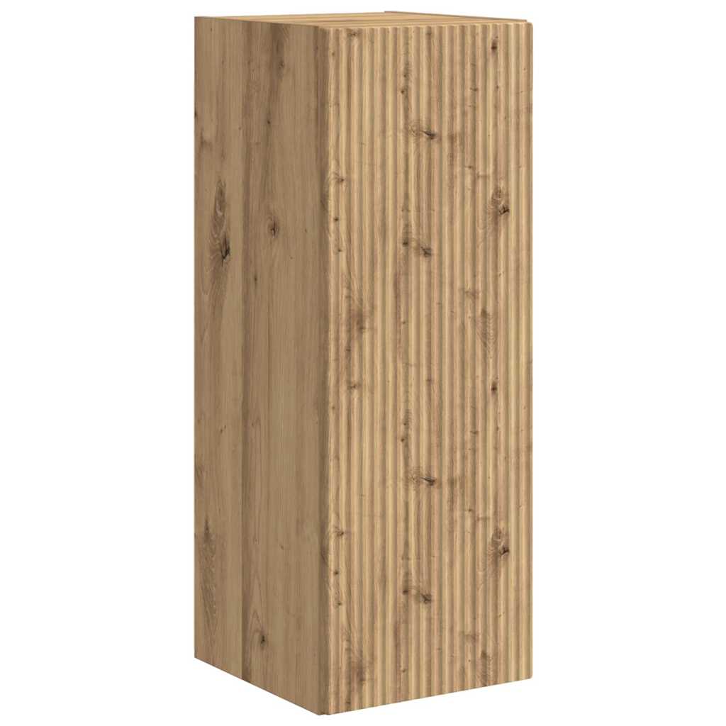 Mobile TV da parete 2 pcs Rovere Artigianale 30 x 31 x 80 cm