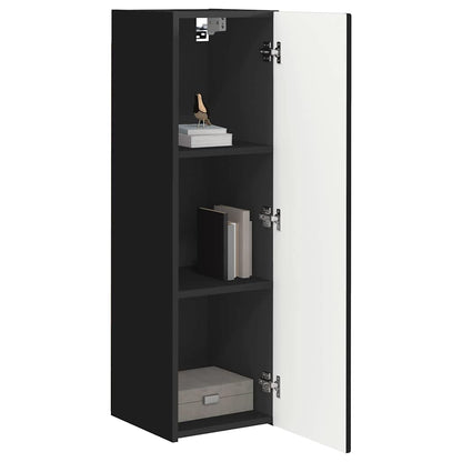 Mobile TV da parete 2 pcs Nero 30 x 31 x 100 cm