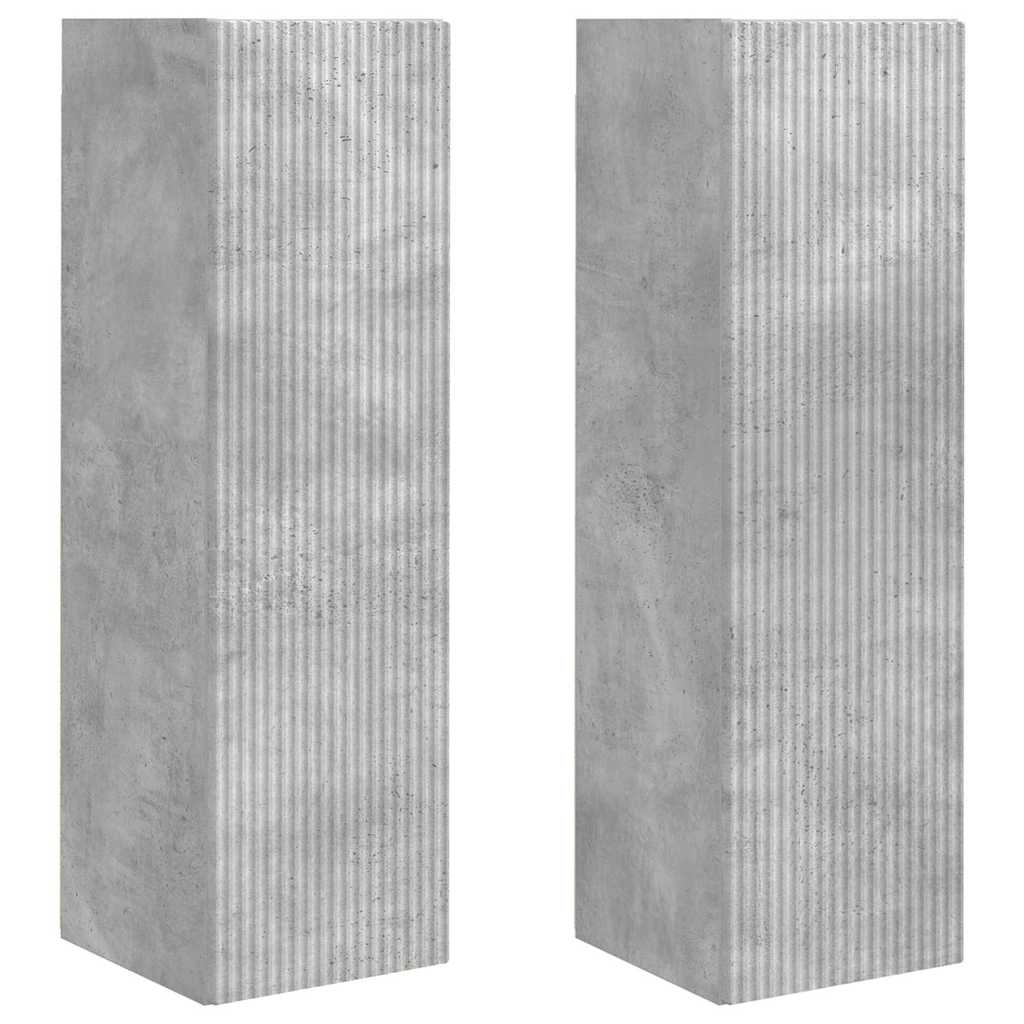 Mobile TV da parete 2 pcs Calcestruzzo 30 x 31 x 100 cm