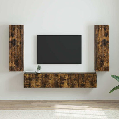 Mobile TV da parete 2 pcs Rovere fumÃ© 30 x 31 x 100 cm