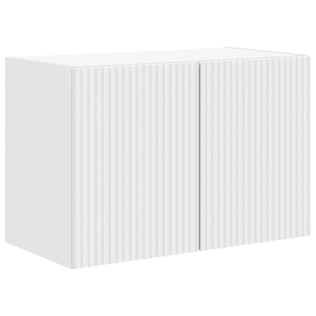 Mobile TV da parete Bianco 59,5 x 31 x 40 cm Legno multistrato