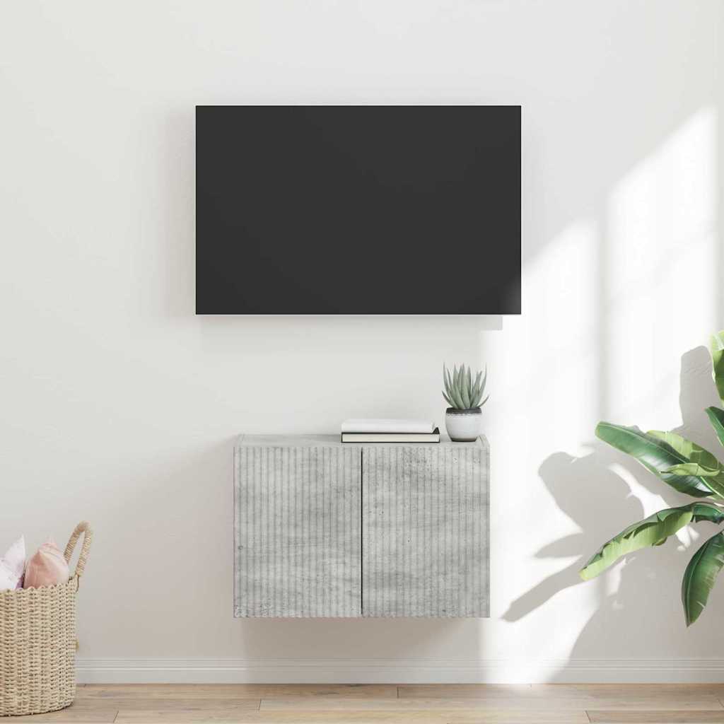Mobile TV da parete Grigio cemento 59,5 x 31 x 40 cm