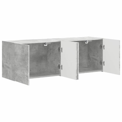 Mobile TV da parete 2 pcs Grigio cemento 59,5 x 31 x 40 cm