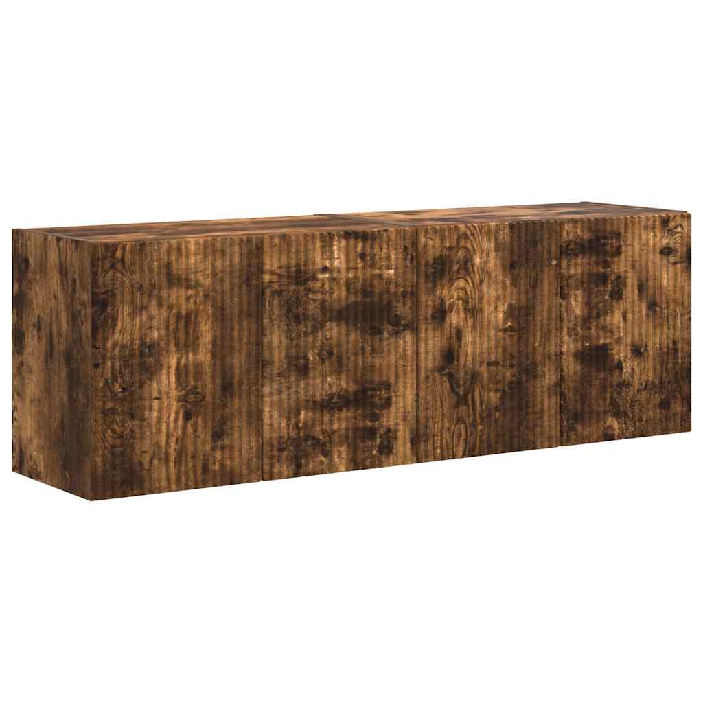 Mobile TV da parete 2 pcs Rovere fumÃ© 59,5 x 31 x 40 cm
