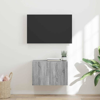 Mobile TV da parete Grigio Sonoma 59,5 x 31 x 40 cm