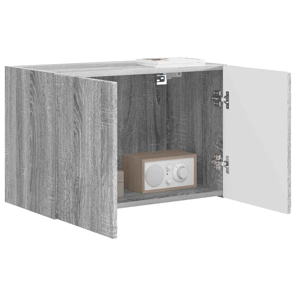 Mobile TV da parete Grigio Sonoma 59,5 x 31 x 40 cm