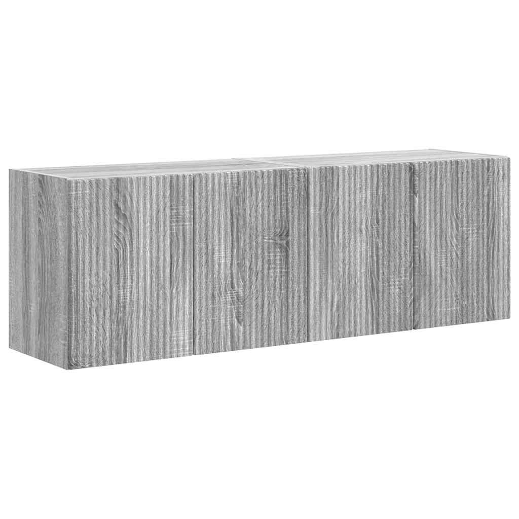 Mobile TV da parete 2 pcs Grigio Sonoma 59,5 x 31 x 40 cm
