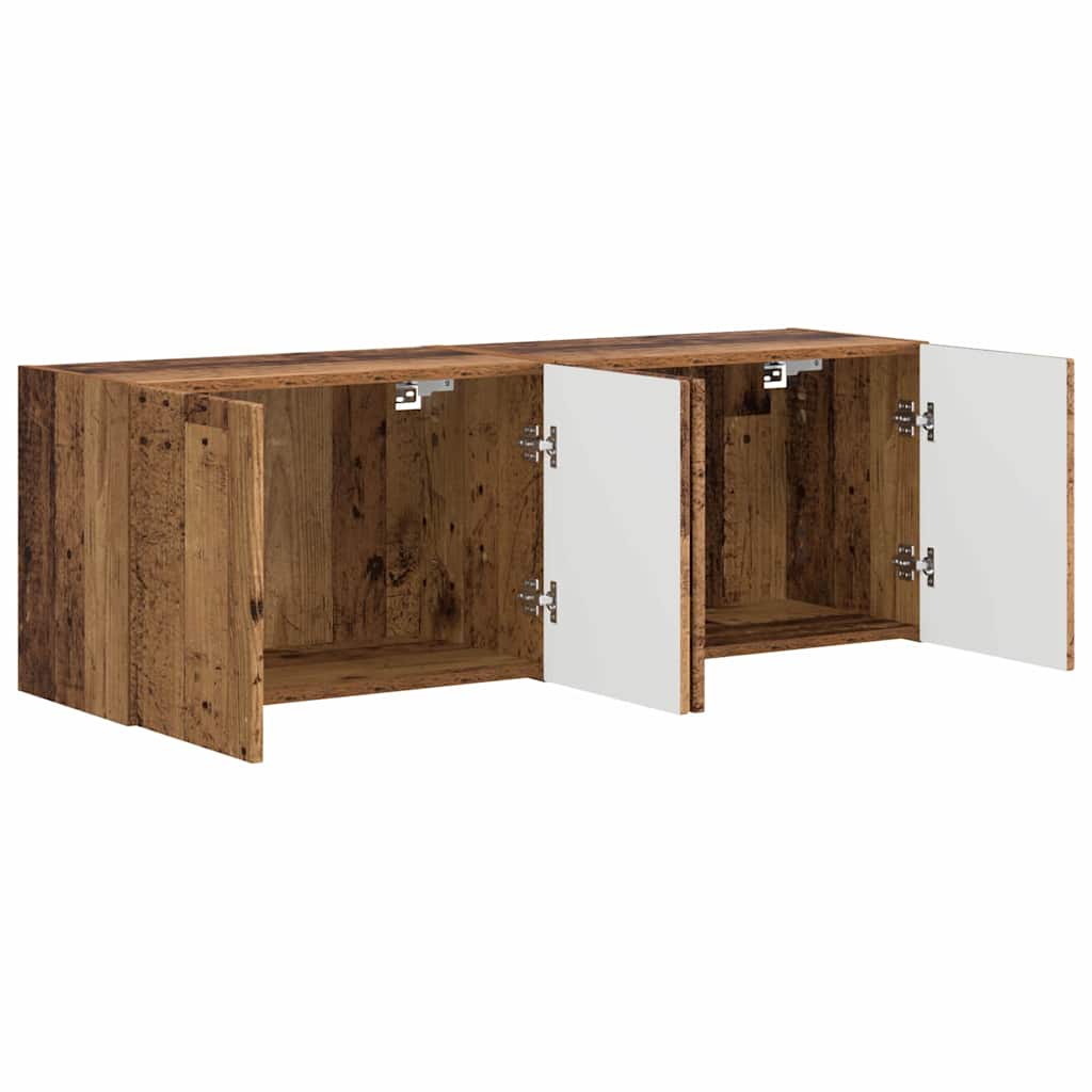 Mobile TV da parete 2 pcs Legno vecchio 59,5 x 31 x 40 cm