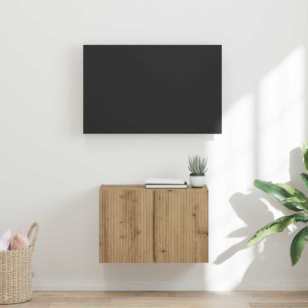 Mobile TV da parete Rovere artigianale 59,5 x 31 x 40 cm