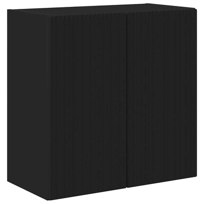 Mobile TV da parete Nero 59,5 x 31 x 60 cm Legno multistrato