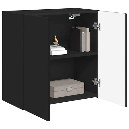Mobile TV da parete Nero 59,5 x 31 x 60 cm Legno multistrato