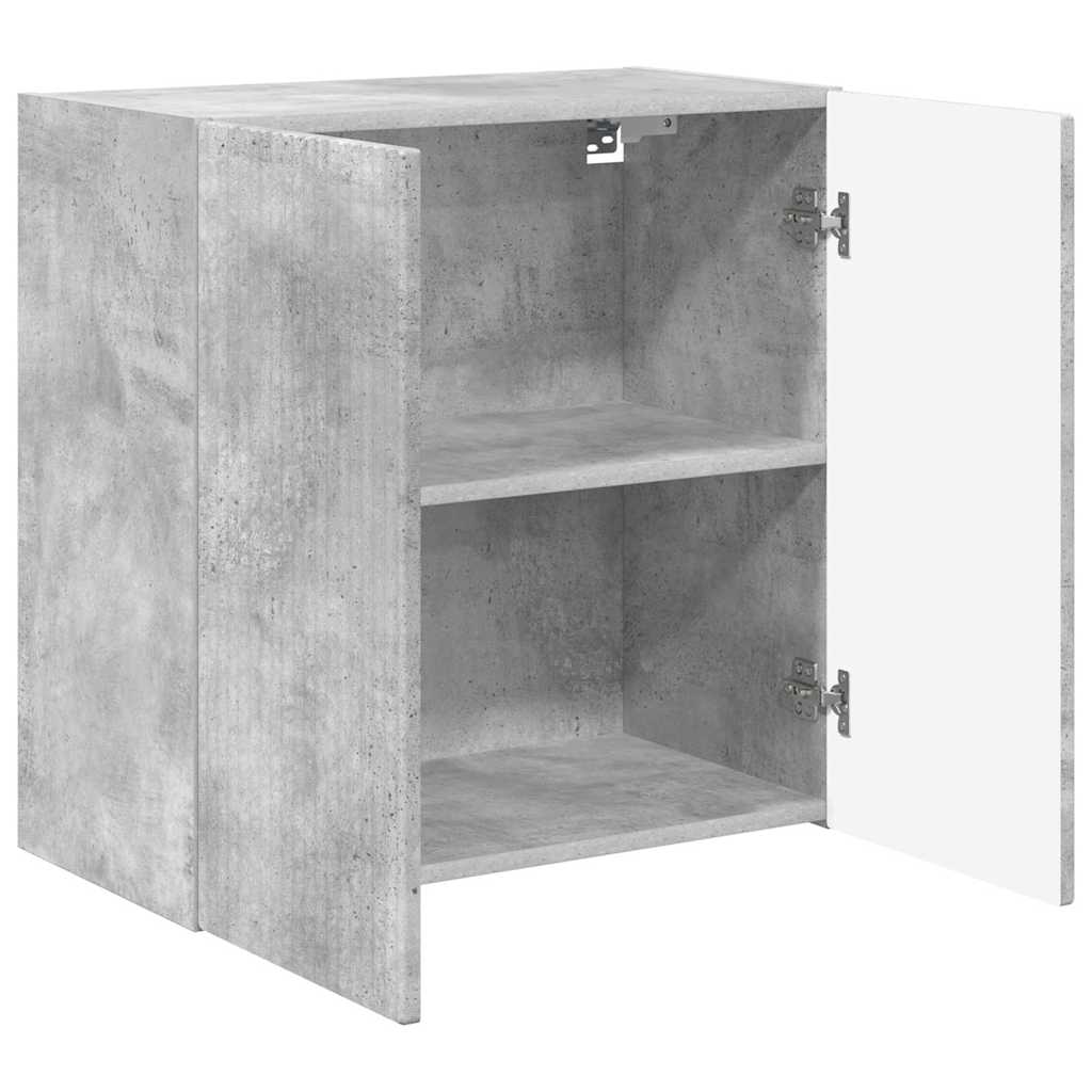Mobile TV da parete Grigio cemento 59,5 x 31 x 60 cm