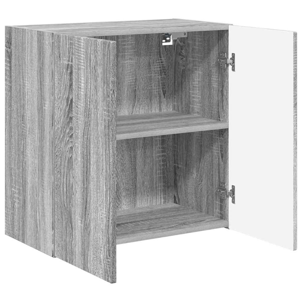 Mobile TV da parete Grigio Sonoma 59,5 x 31 x 60 cm
