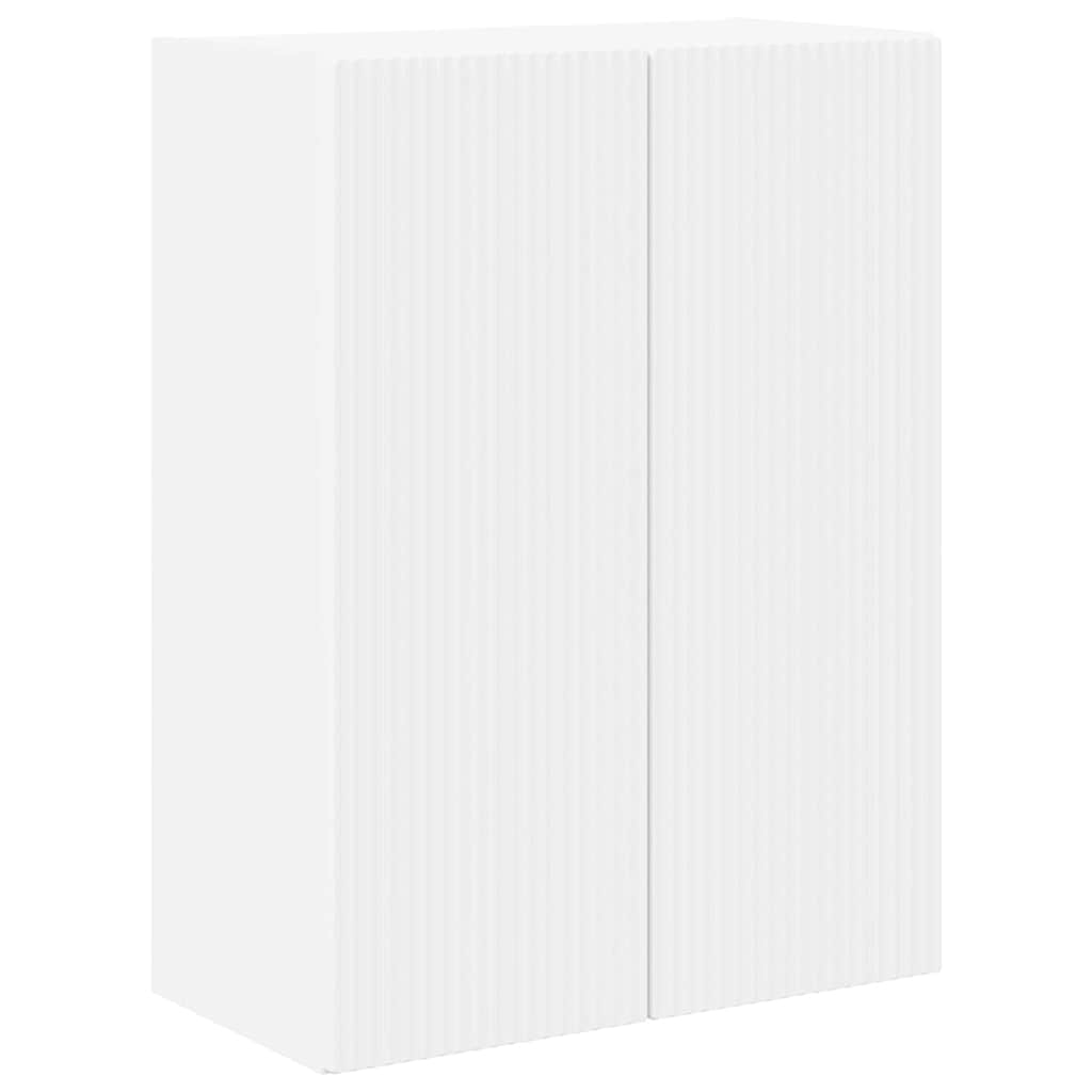 Mobile TV da parete Bianco 59,5 x 31 x 80 cm Legno multistrato