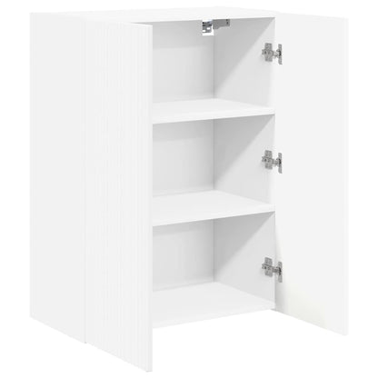 Mobile TV da parete Bianco 59,5 x 31 x 80 cm Legno multistrato