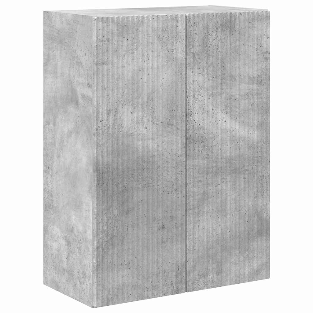 Mobile TV da parete Grigio cemento 59,5 x 31 x 80 cm