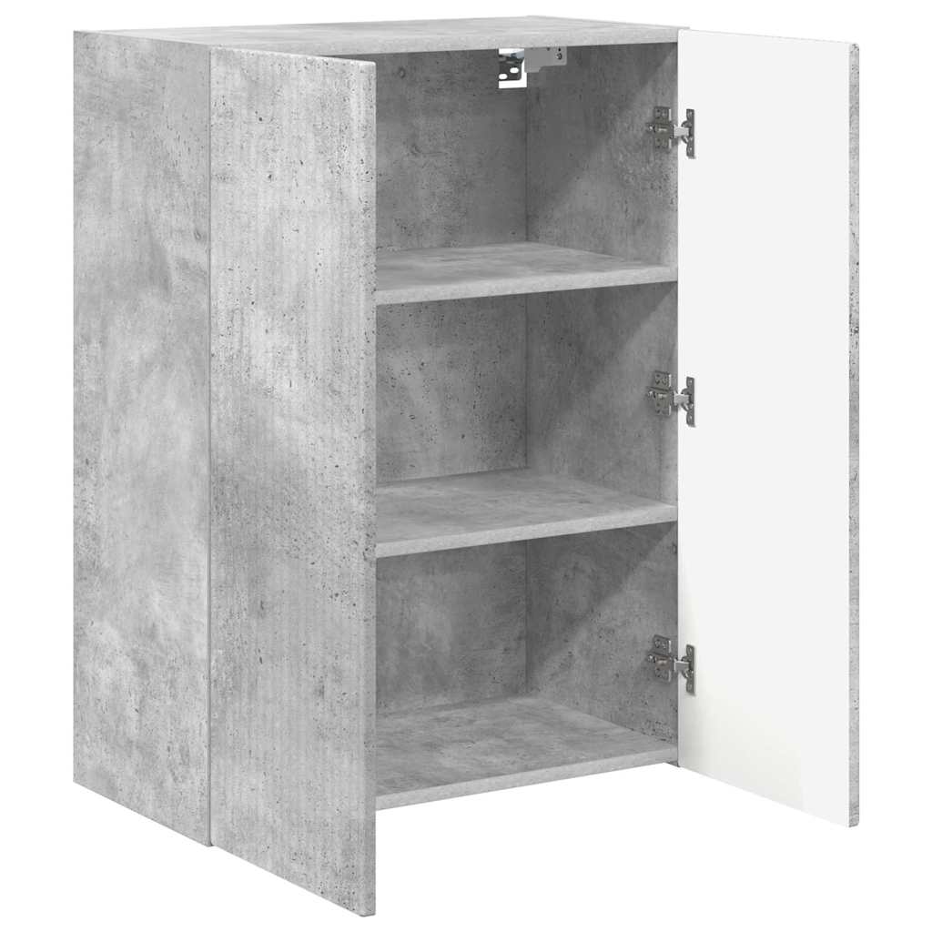 Mobile TV da parete Grigio cemento 59,5 x 31 x 80 cm