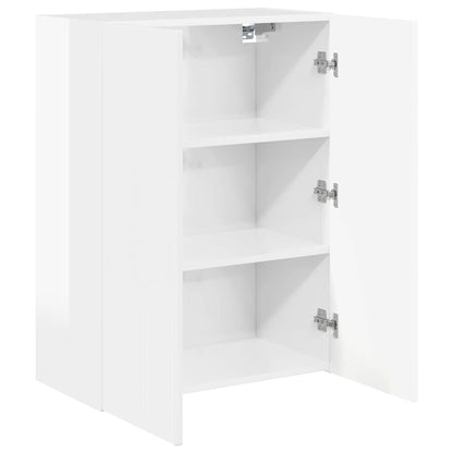Mobile TV da parete Bianco Lucido 59,5 x 31 x 80 cm