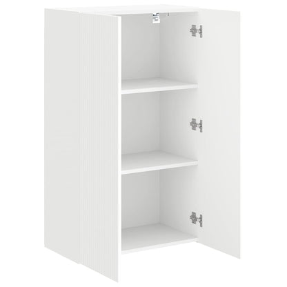 Mobile TV da parete Bianco 59,5 x 31 x 100 cm Legno multistrato