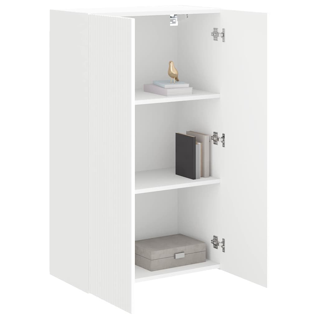 Mobile TV da parete Bianco 59,5 x 31 x 100 cm Legno multistrato