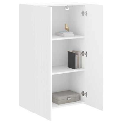 Mobile TV da parete Bianco 59,5 x 31 x 100 cm Legno multistrato