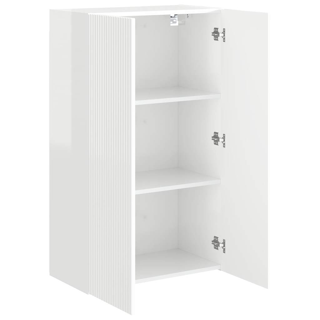 Mobile TV da parete Bianco Lucido 59,5 x 31 x 100 cm