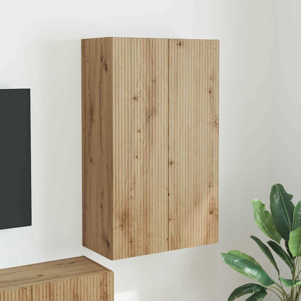 Mobile TV da parete Rovere artigianale 59,5 x 31 x 100 cm