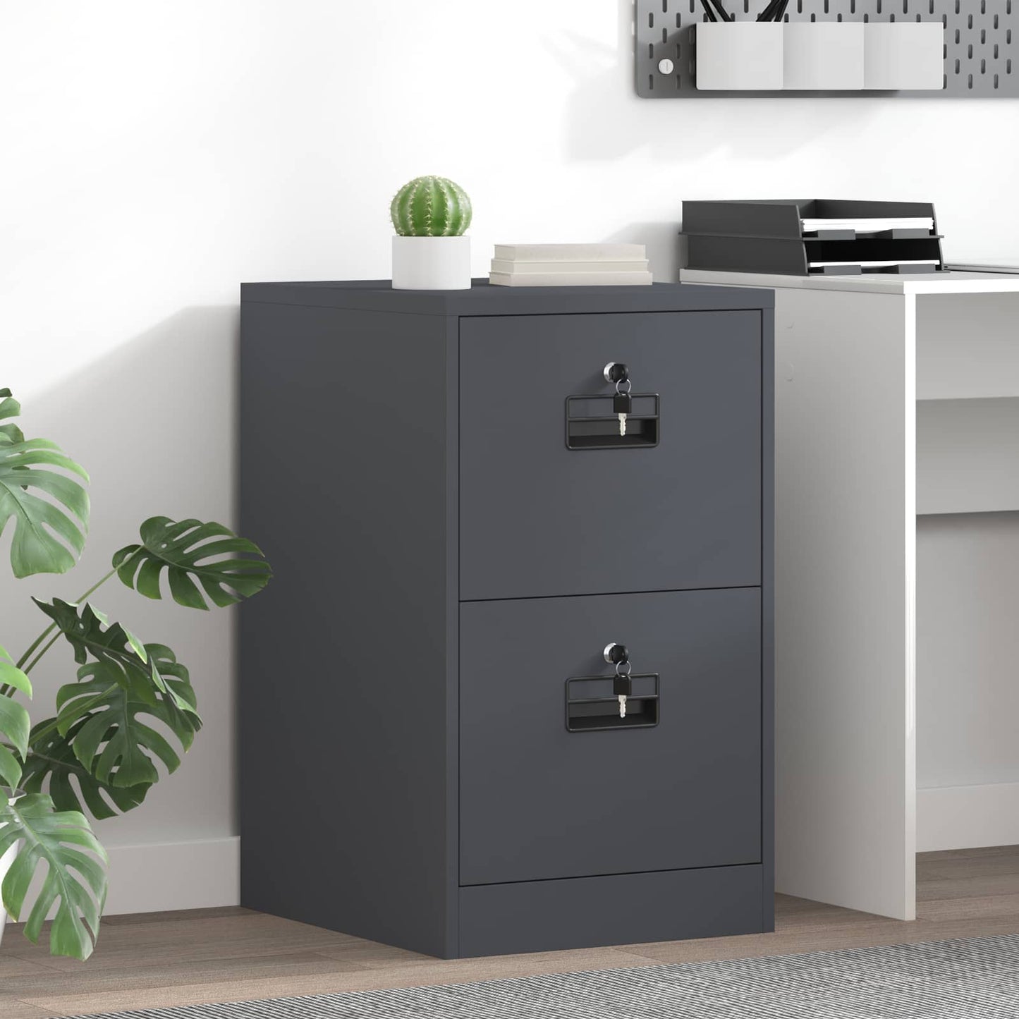 Armadio per File con cassetto Antracite 44 x 50 x 106.5 cm