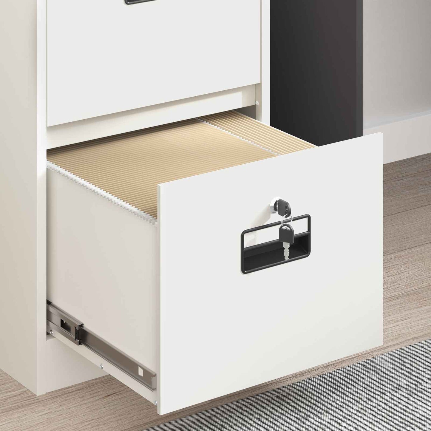 Armadio per File con cassetto Bianco 44 x 50 x 106.5 cm