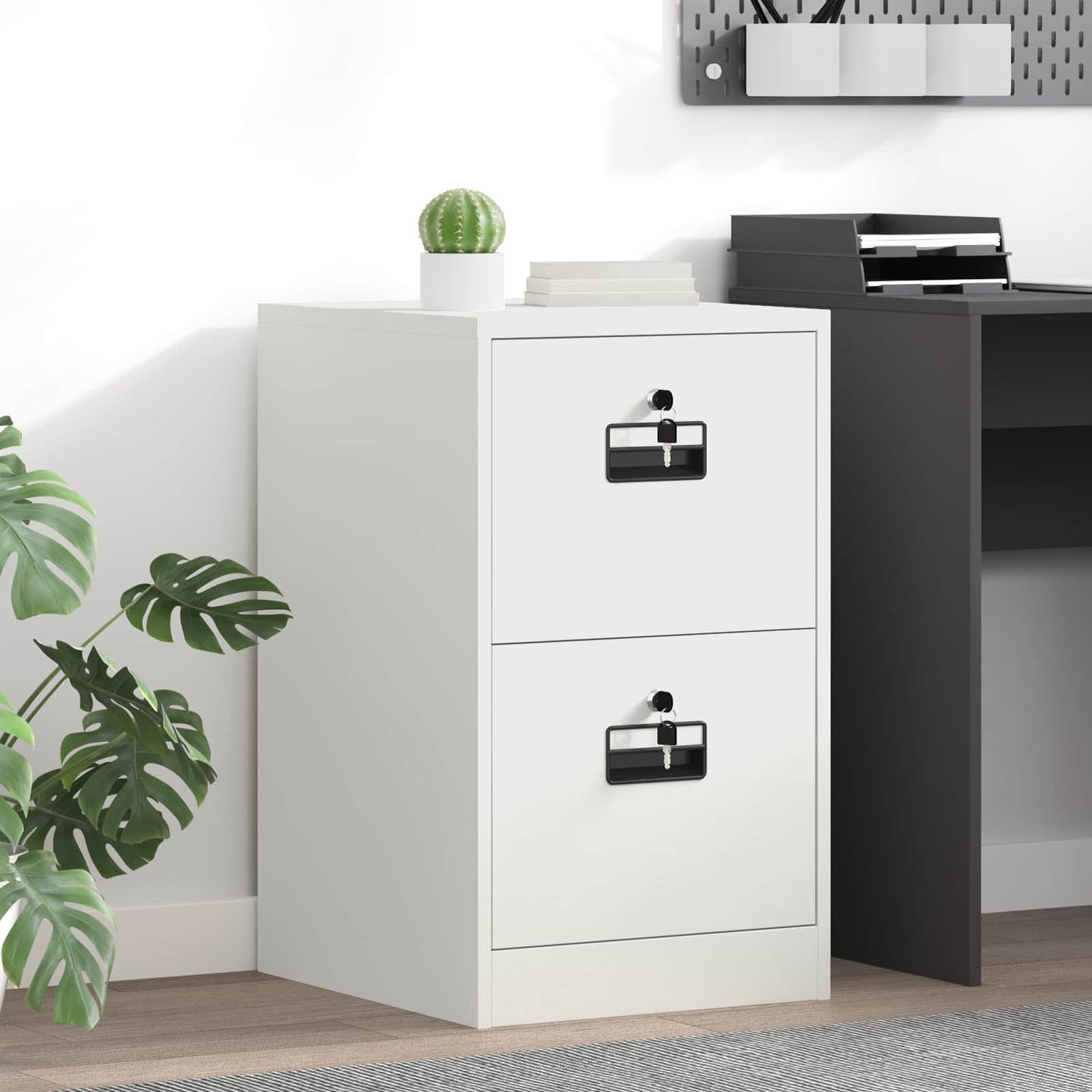 Armadio per File con cassetto Bianco 44 x 50 x 106.5 cm