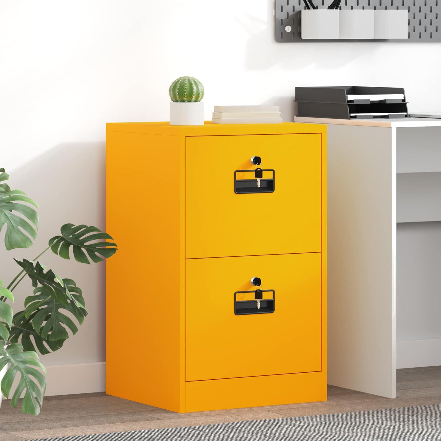 Armadio per File con cassetto Giallo senape 45,5 x 42 x 74,5 cm