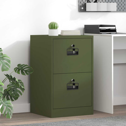 Armadio per File con cassetto Verde oliva 45,5 x 42 x 74,5 cm