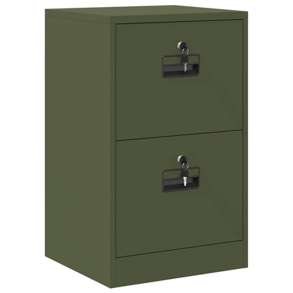 Armadio per File con cassetto Verde oliva 45,5 x 42 x 74,5 cm