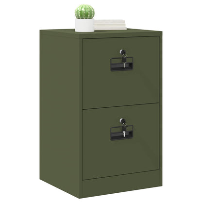 Armadio per File con cassetto Verde oliva 45,5 x 42 x 74,5 cm