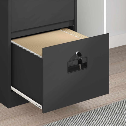 Armadio per File con cassetto Nero 45,5 x 42 x 106,5 cm