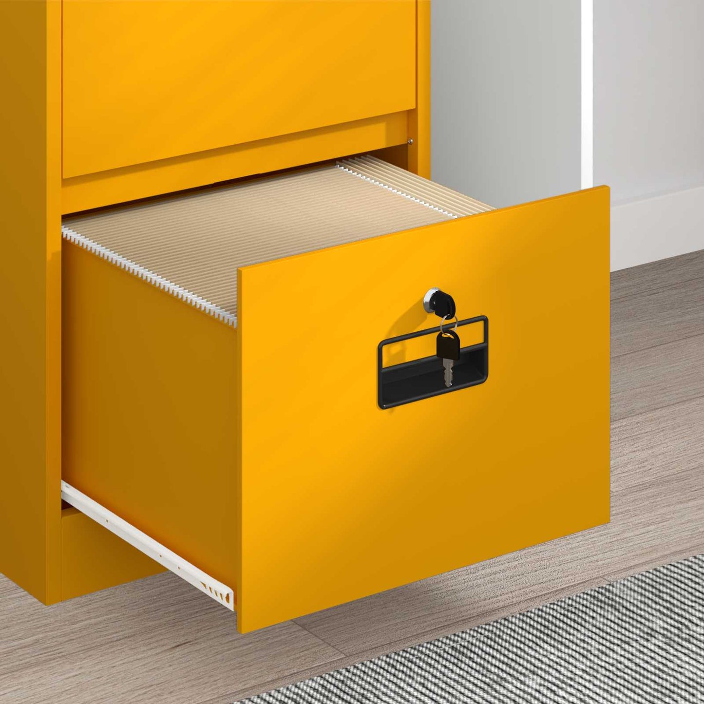 Armadio per File Geometrico Giallo senape 45,5 x 42 x 106,5 cm