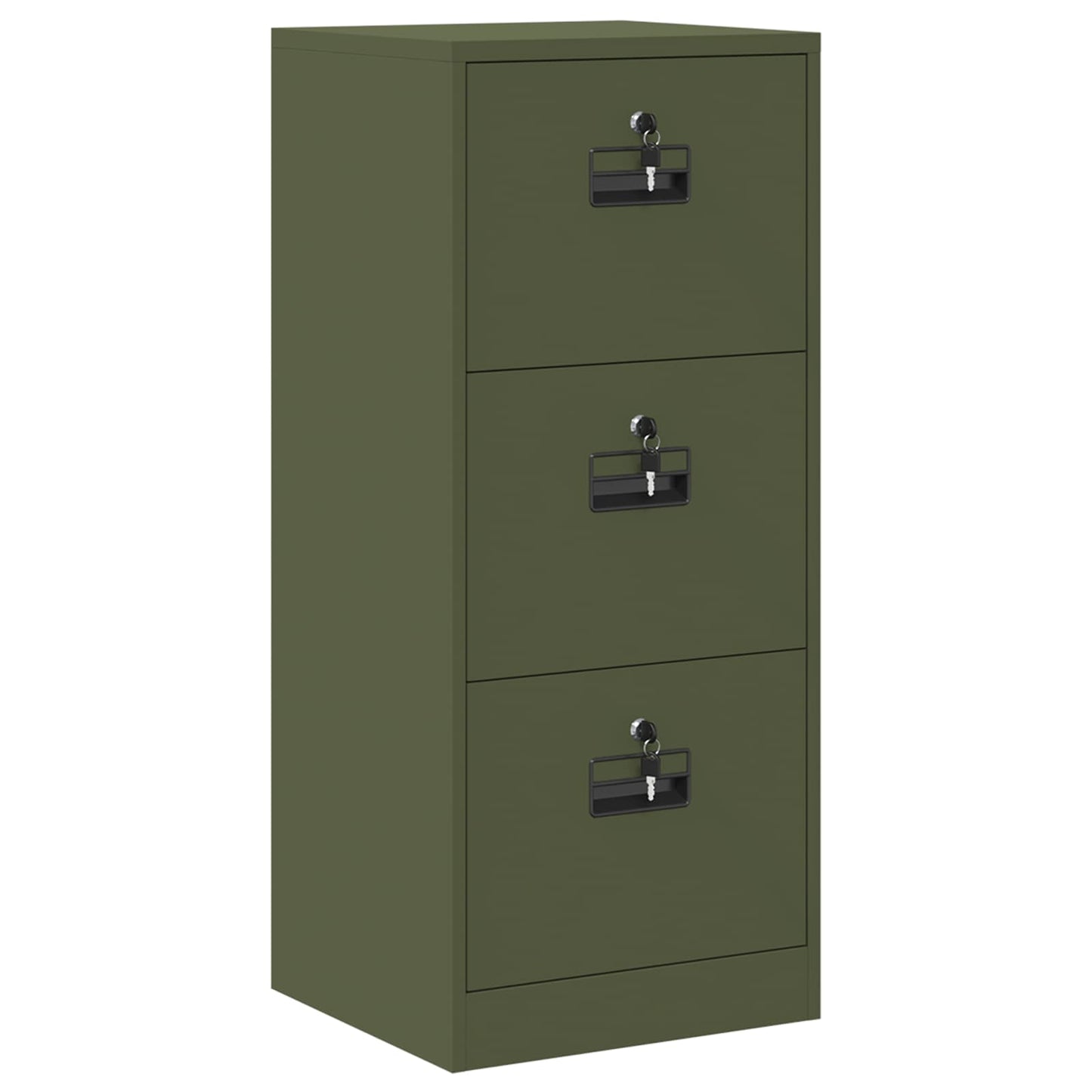 Armadio per File con cassetto Verde oliva 45,5 x 42 x 106,5 cm