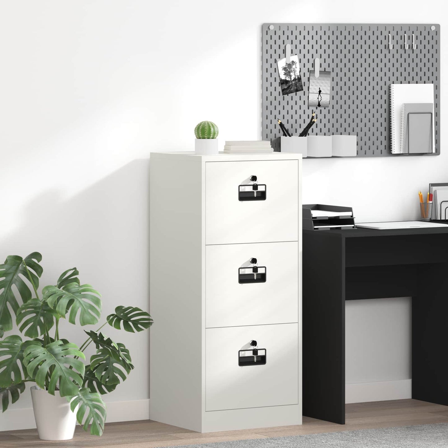 Armadio per File con cassetto Bianco 44 x 50 x 106.5 cm