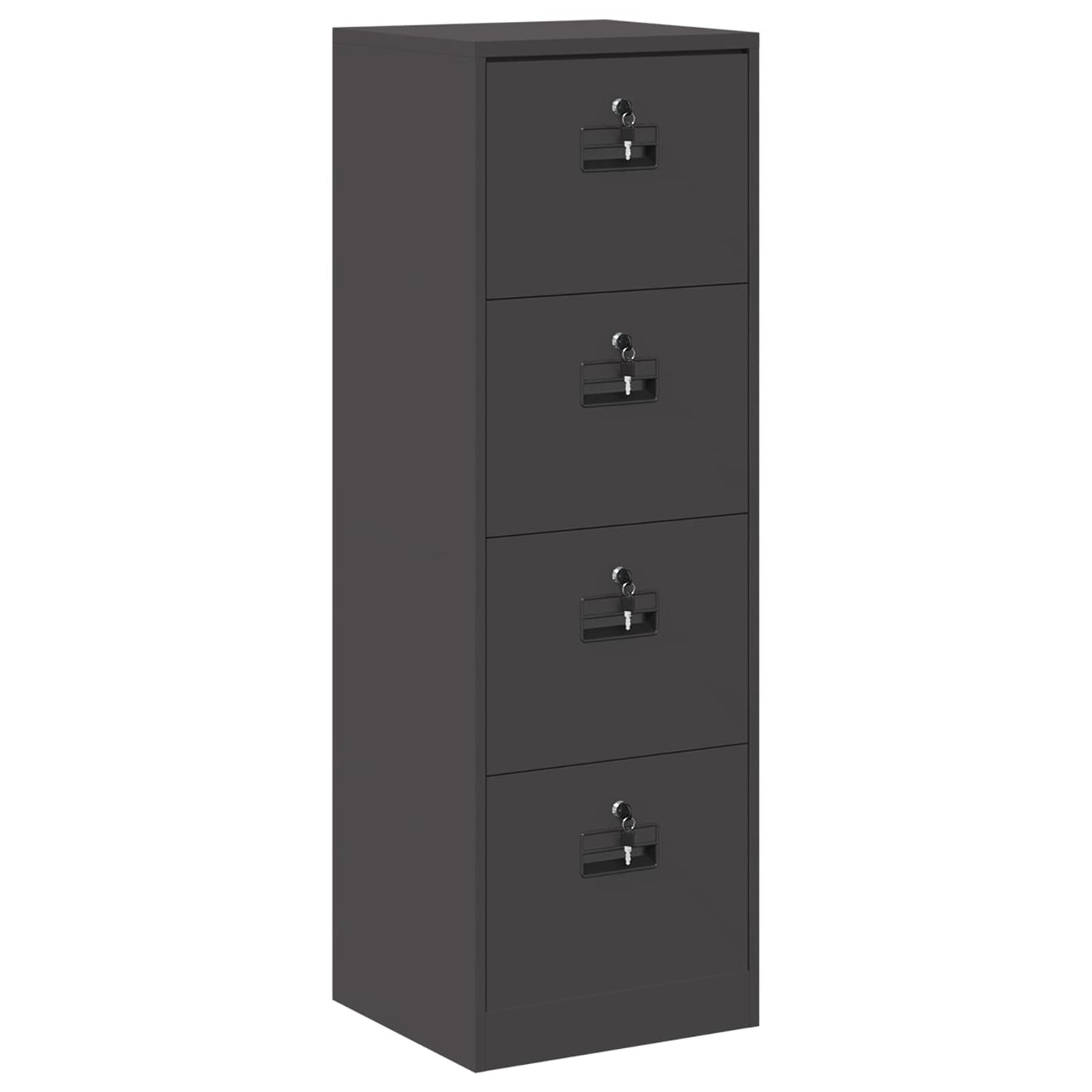 Armadio per File con cassetto Nero 45,5 x 42 x 139 cm