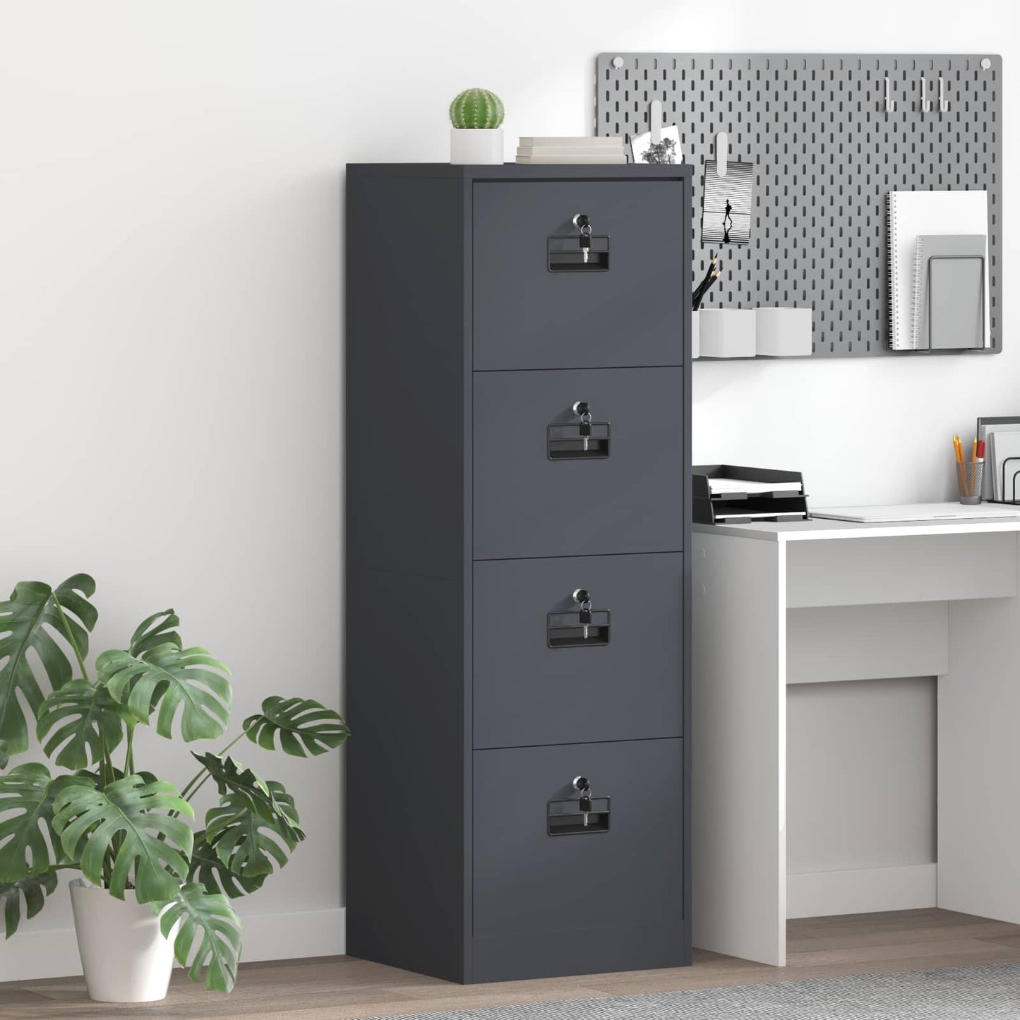 Armadio per File con cassetto Antracite 44 x 50 x 106.5 cm