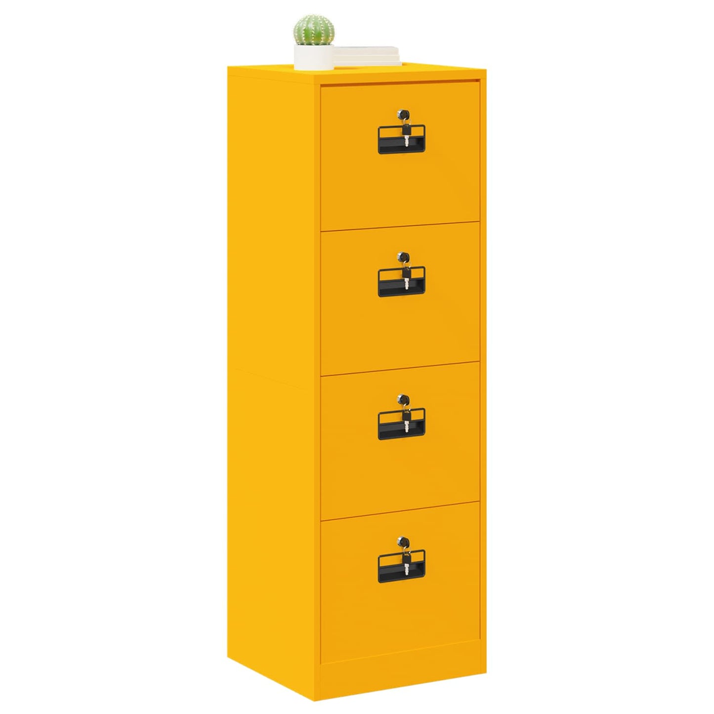 Armadio per File con cassetto Giallo senape 45,5 x 42 x 139 cm