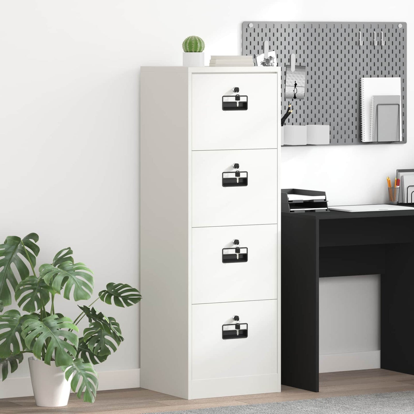 Armadio per File con cassetto Bianco 45,5 x 42 x 139 cm