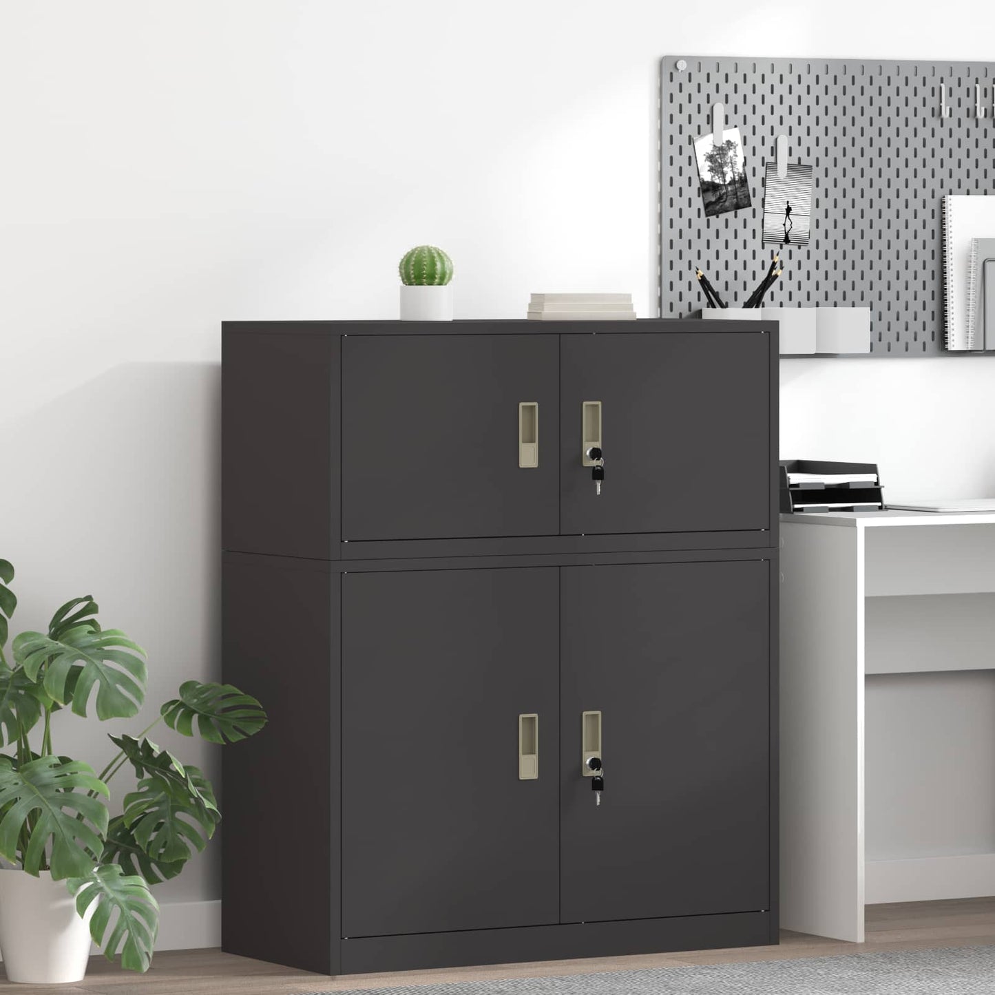 Armadio Nero 90 x 40 x 40 cm Acciaio