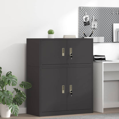 Armadio Nero 90 x 40 x 40 cm Acciaio